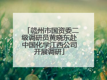 赣州市国资委二级调研员黄晓东赴中国化学江西公司开展调研