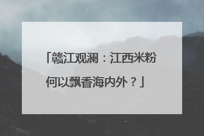 赣江观澜：江西米粉何以飘香海内外？