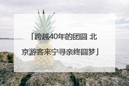 跨越40年的团圆 北京游客来宁寻亲终圆梦