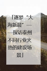 逐梦“大海新晨”——探访泰州不同行业火热的建设场景