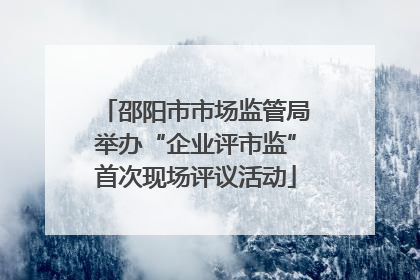 邵阳市市场监管局举办“企业评市监”首次现场评议活动