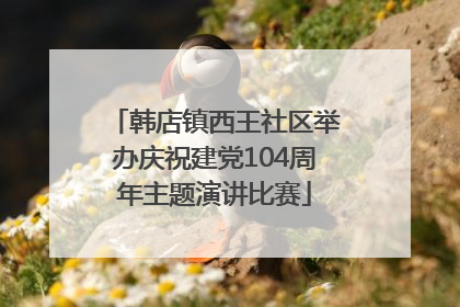 韩店镇西王社区举办庆祝建党104周年主题演讲比赛