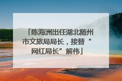 陈海洲出任湖北随州市文旅局局长，接替“网红局长”解伟