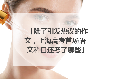 除了引发热议的作文，上海高考首场语文科目还考了哪些