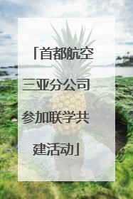 首都航空三亚分公司参加联学共建活动