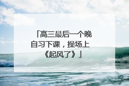 高三最后一个晚自习下课，操场上《起风了》