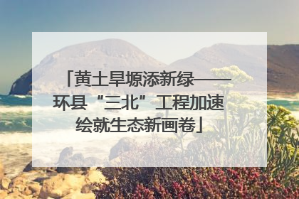黄土旱塬添新绿——环县“三北”工程加速绘就生态新画卷