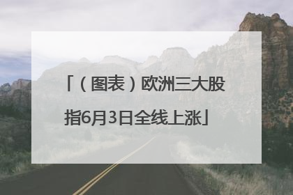 （图表）欧洲三大股指6月3日全线上涨
