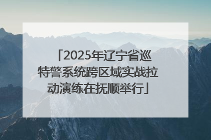 2025年辽宁省巡特警系统跨区域实战拉动演练在抚顺举行