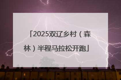 2025双辽乡村（森林）半程马拉松开跑