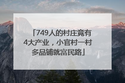 749人的村庄竟有4大产业，小官村一村多品铺就富民路
