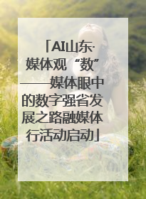 AI山东·媒体观“数”——媒体眼中的数字强省发展之路融媒体行活动启动